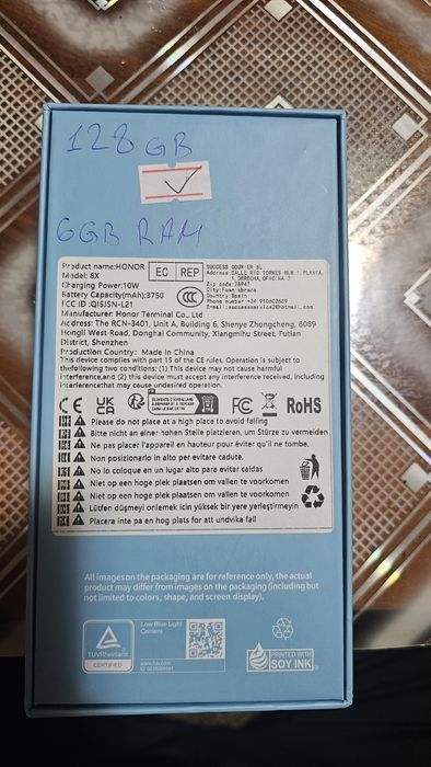 Honor 8x 128gb, 6gb ram