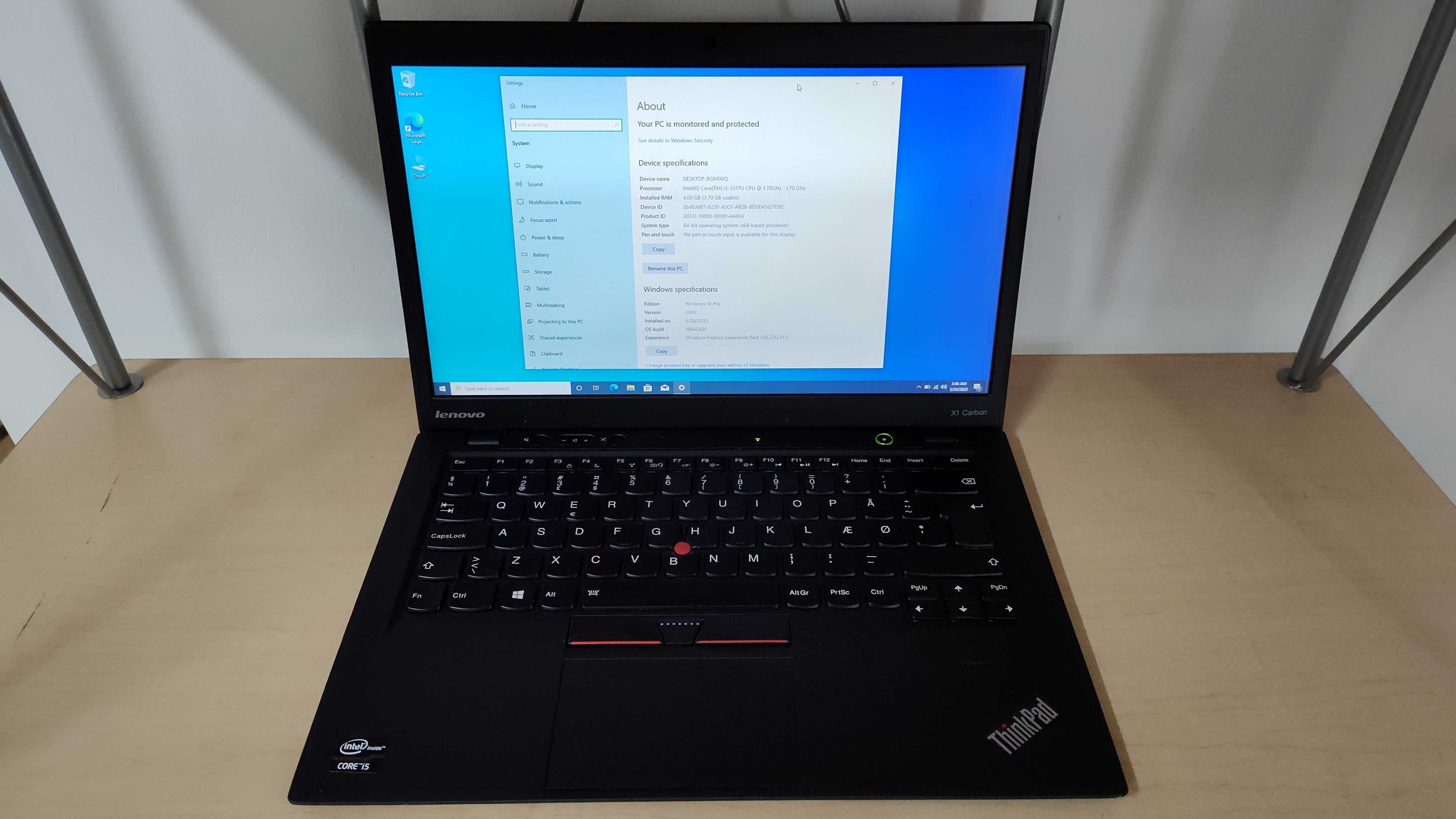 Laptop ultrabook Lenovo X1 carbon Intel i5 3317u, 4gb, 120gb ssd