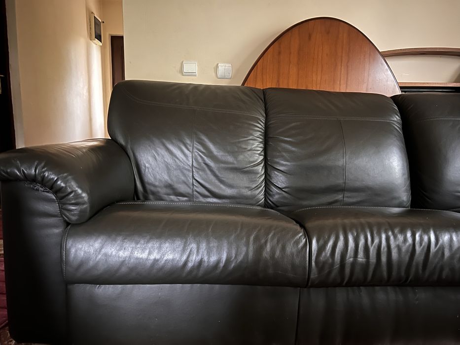 Canapea de colț din piele naturală  Ikea