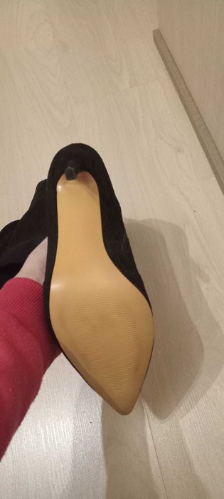 Дамски ботуши над коляно 9UK 42EU 10см ток