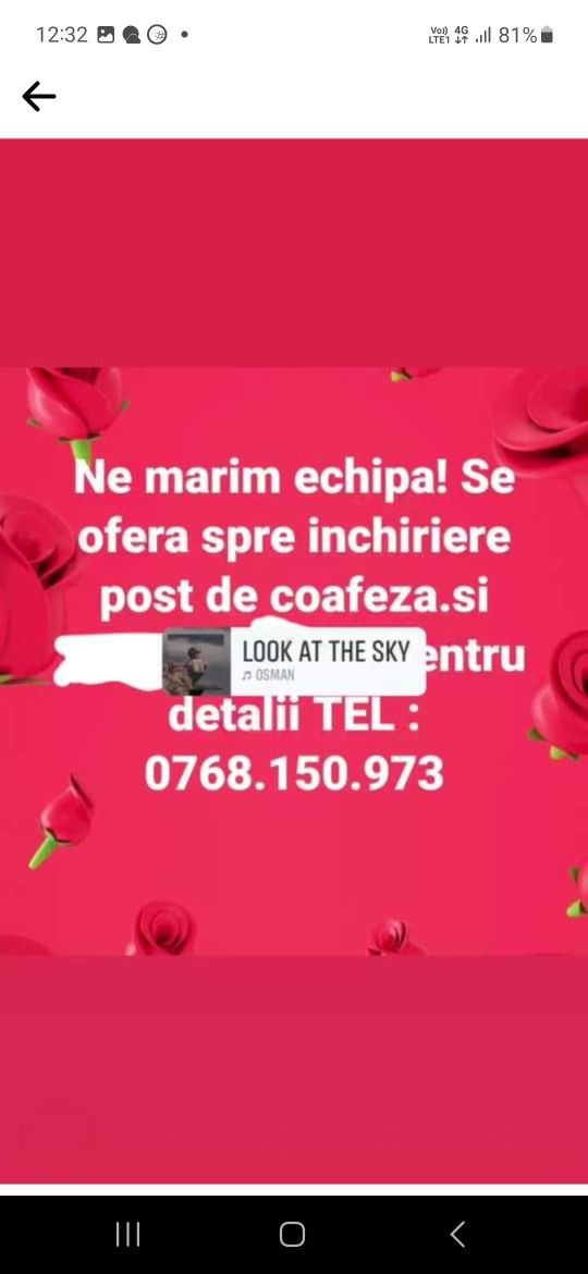 Inchiriez post de coafor focsani