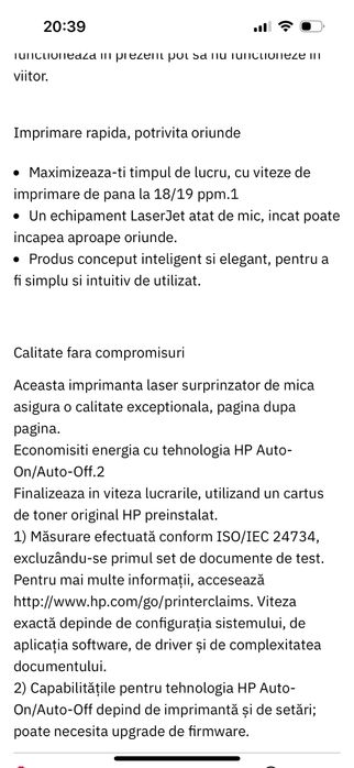 Imprimanta Hp laser jet pro M15a