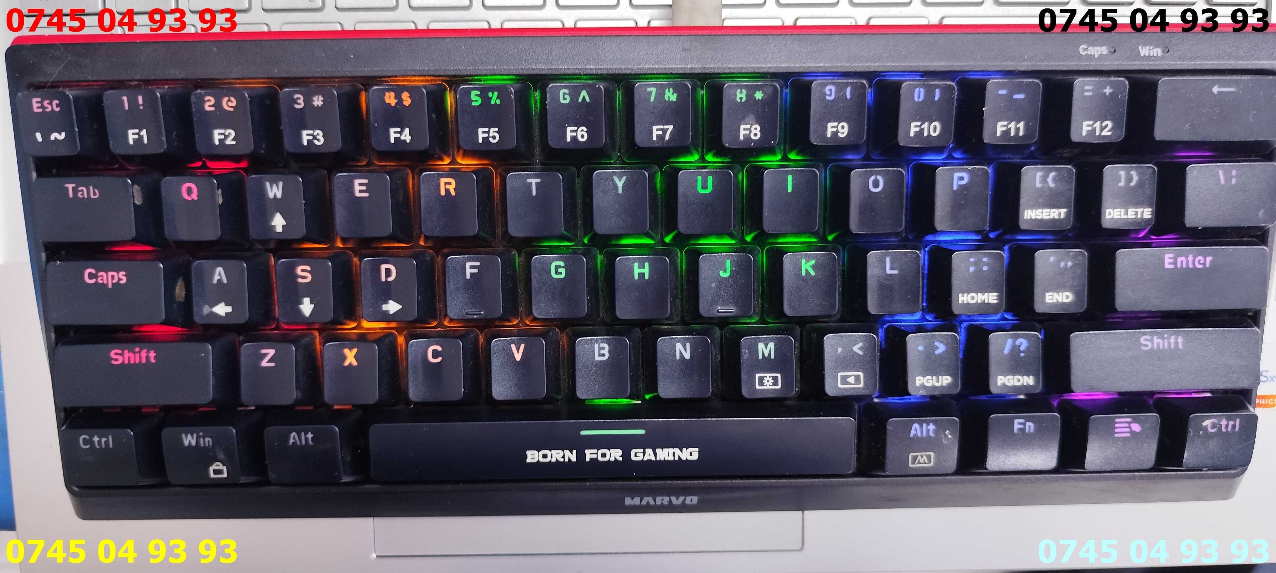 tastatura gaming MARVO KG962 cu iluminare cu mufa tip C ca noua