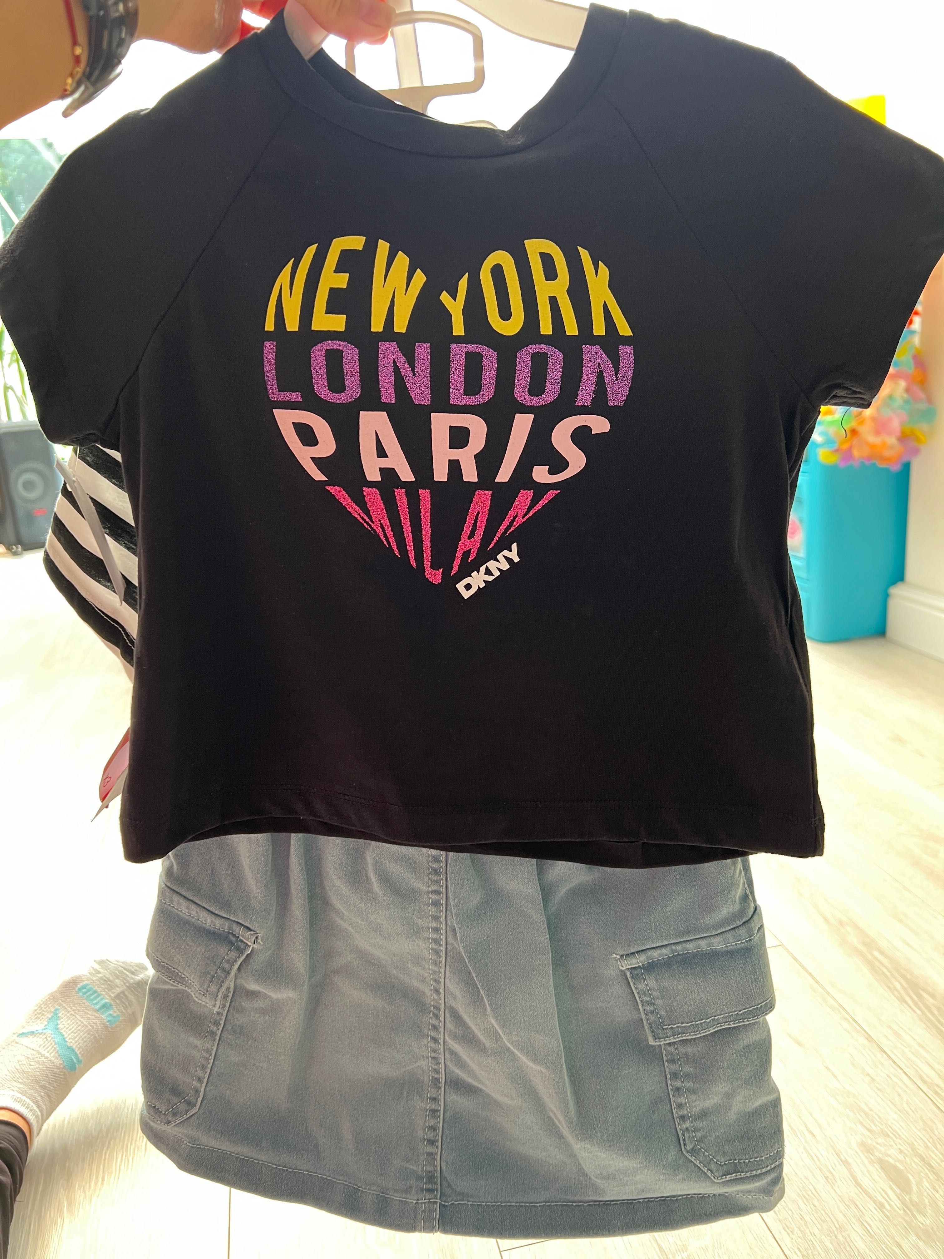 нов комплект DKNY за момиче  6 години ( oт 3 части ) – оригинален