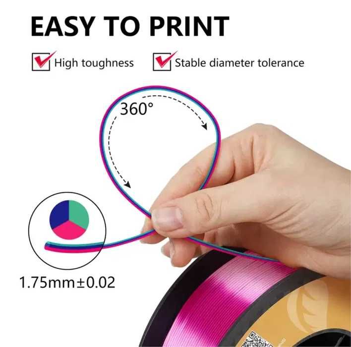 KINGROON PLA Silk Rainbow / ПЛА Силк Дъга Филамент FDM 3D