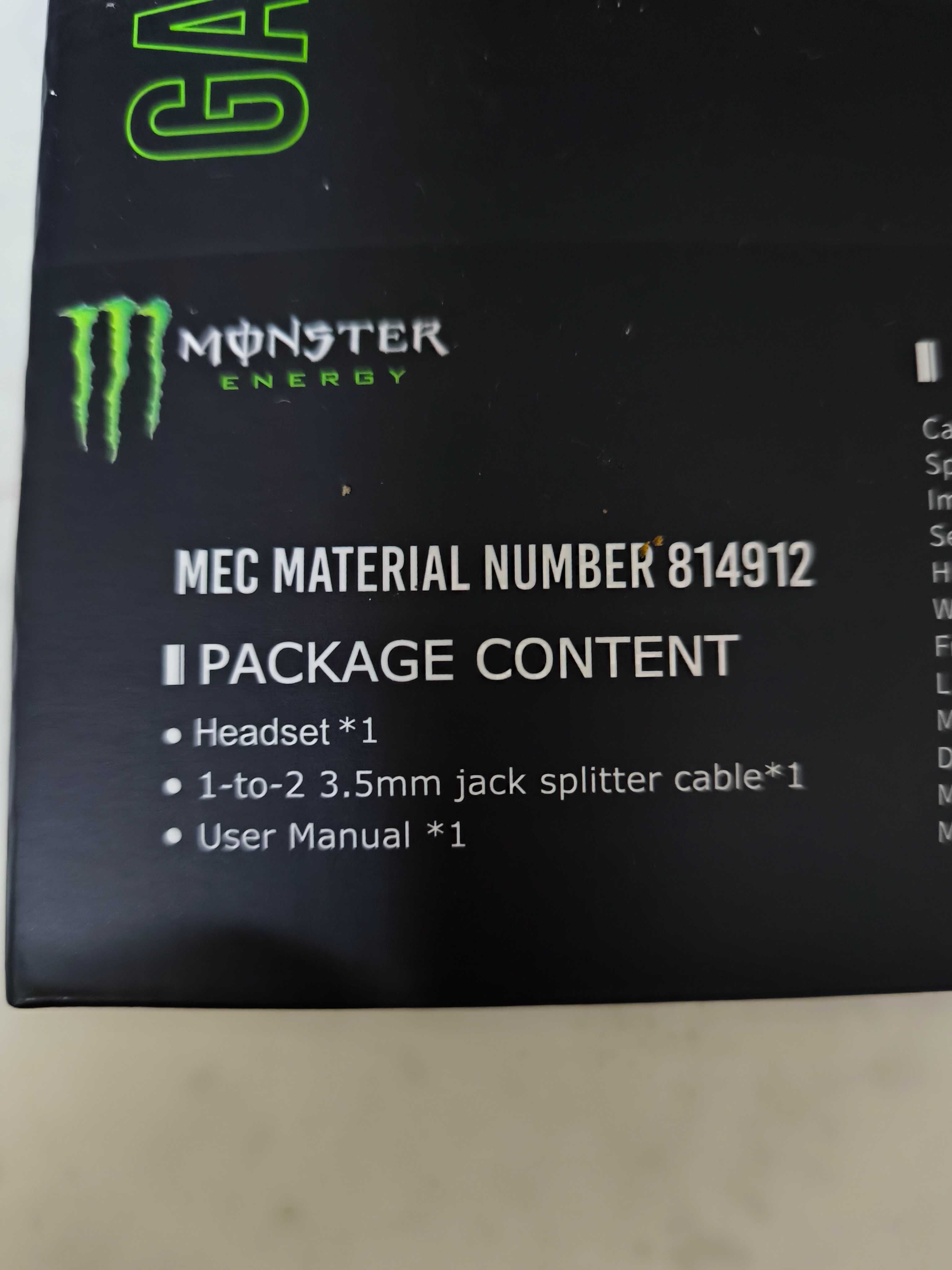 Геймърски слушалки MONSTER Energy