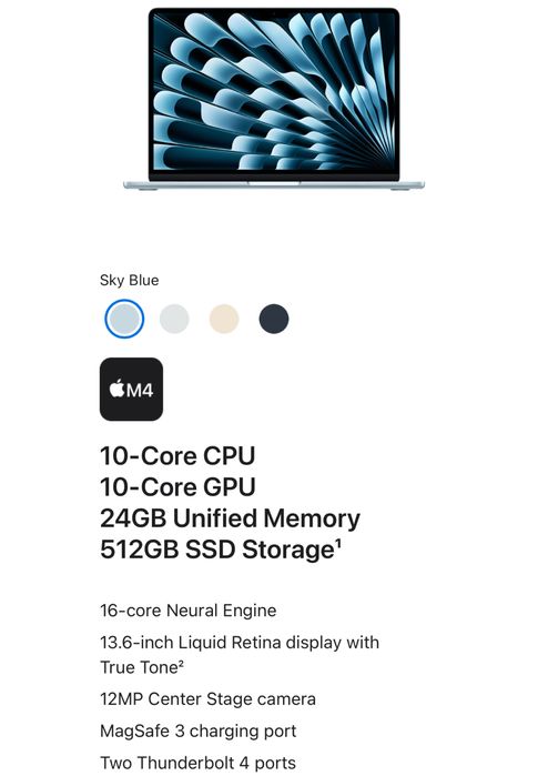 Macbook Air M4 13" Silver