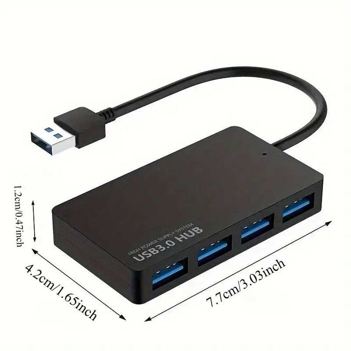 SET 2 bucăți: Hub USB 3.0 de Mare Viteză - 4 Porturi