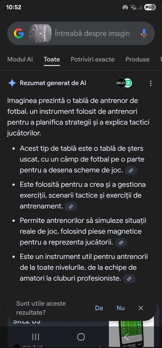 Tablă magnetică pentru antrenor fotbal