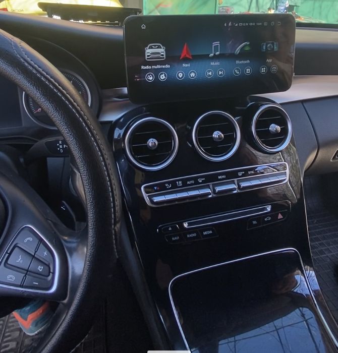 Navigatie android Mercedes C Class w204 w205 Carplay Waze YouTube BT