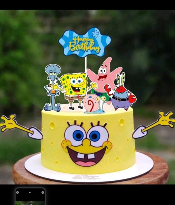Украса Спондж Боб за рожден ден