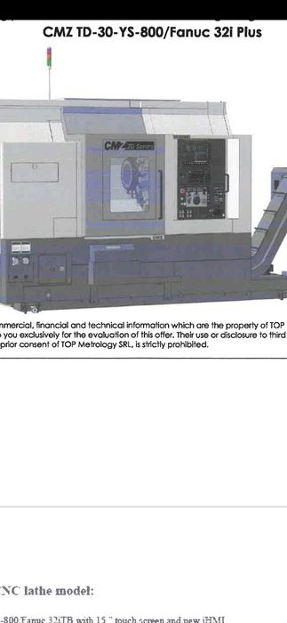 Strung  CMZ TD-30-YS-800/FANUC 32i Plus