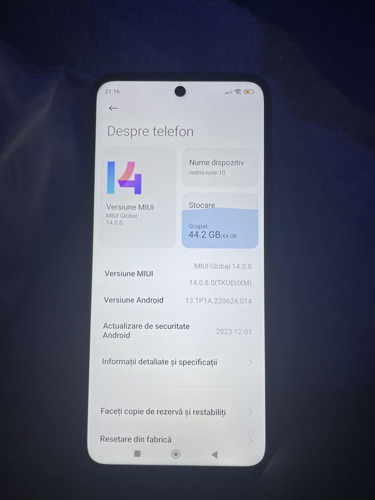 Vând redmi note 10