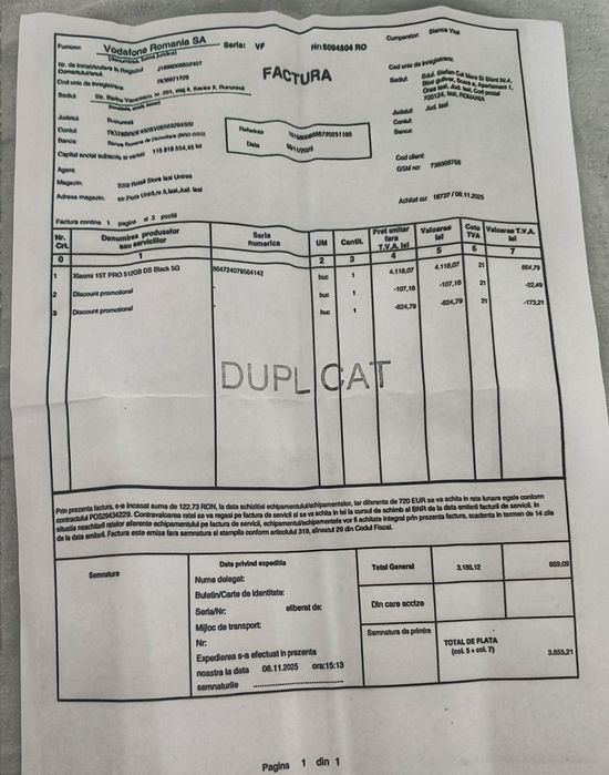 Xiaomi 15T Pro 512GB nou