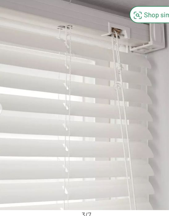 Jaluzea venetiana  Habitat cu imitație de lemn, alb, 25 mm - 180 cm