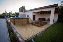 Scandura / deck pentru terasa/piscina din pin impregnat, 28x145x4000mm