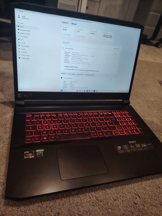 Acer Nitro 5 Gaming AMD Ryzen 5 560H 3,30GHz 24GB