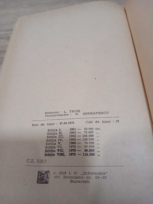 Carti vechi de matematica