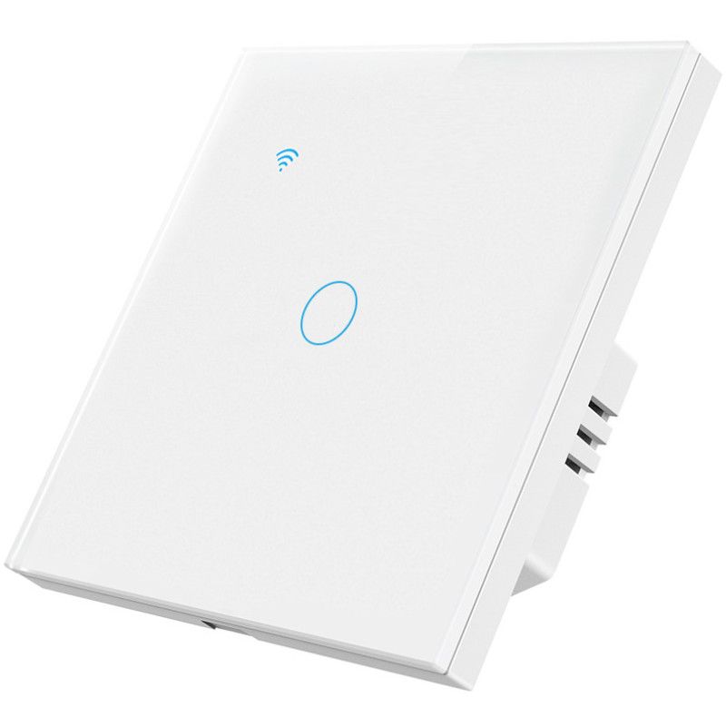 Intrerupator smart touch cap scara/cruce iUni 1F, Wi-Fi, LED