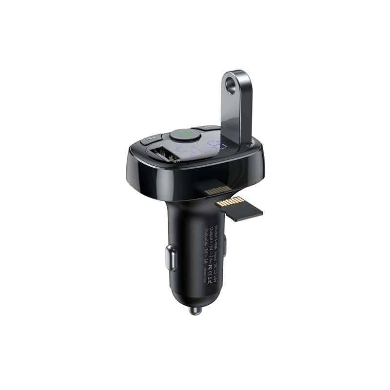 FM трансмитер и зарядно Baseus за кола Bluetooth 2xUSB, micro SD