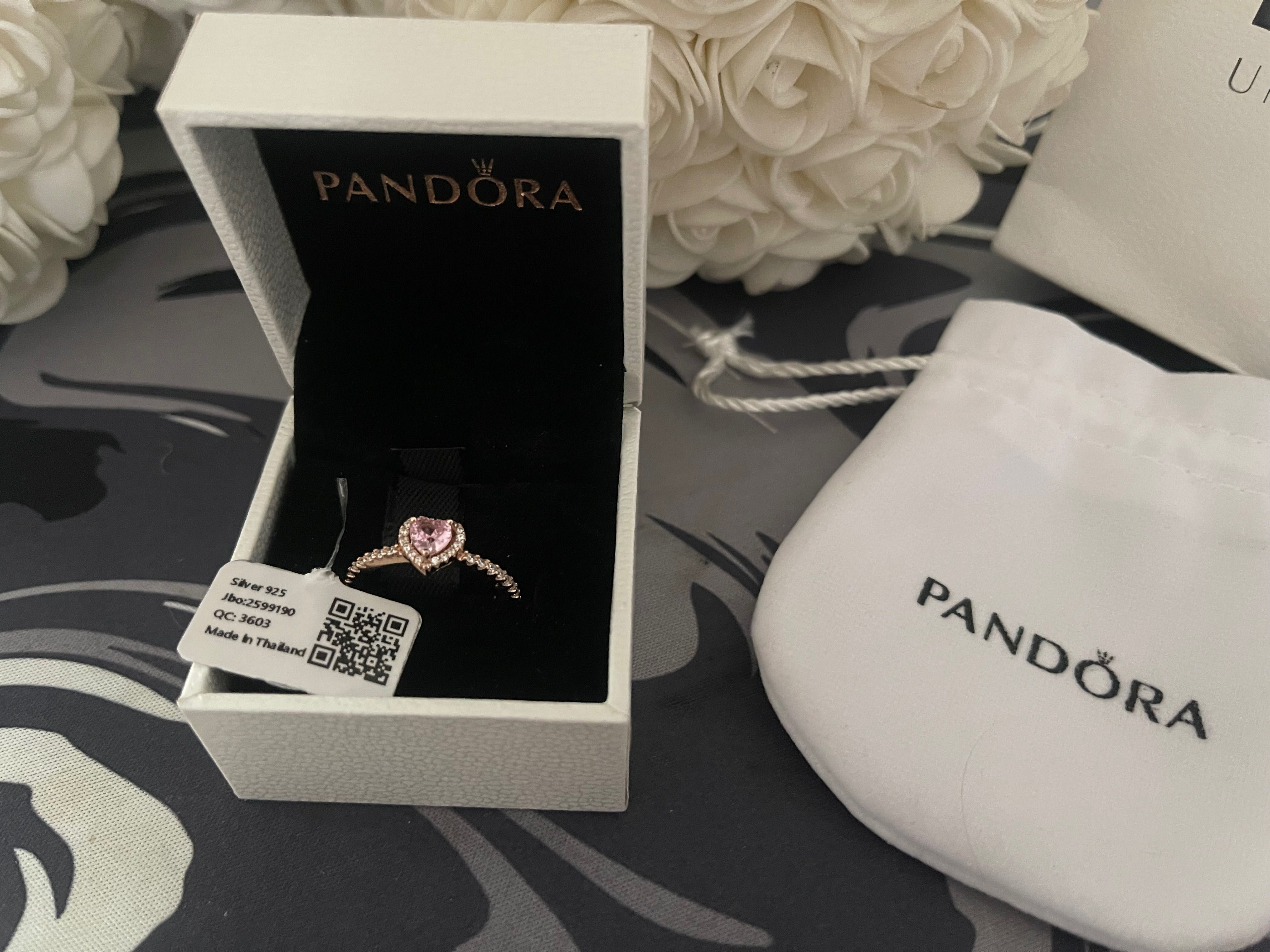 Кольцо Pandora и Мишка из роз