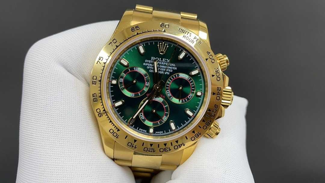 Rolex Daytona Green / gold 750