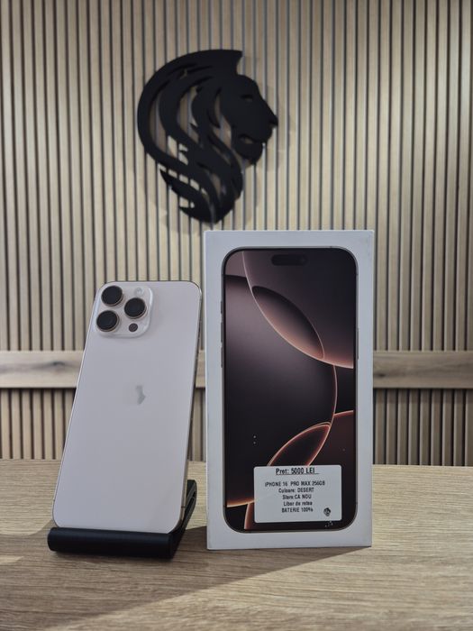 iPhone 16 Pro Max 256gb Desert Neverlocked Bat 100%/Fact+Garantie