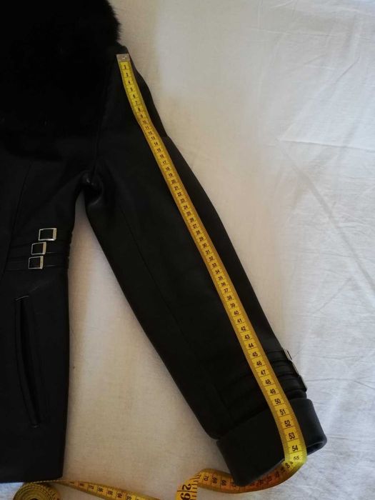 Дамско кожено яке естествена кожа с косъм