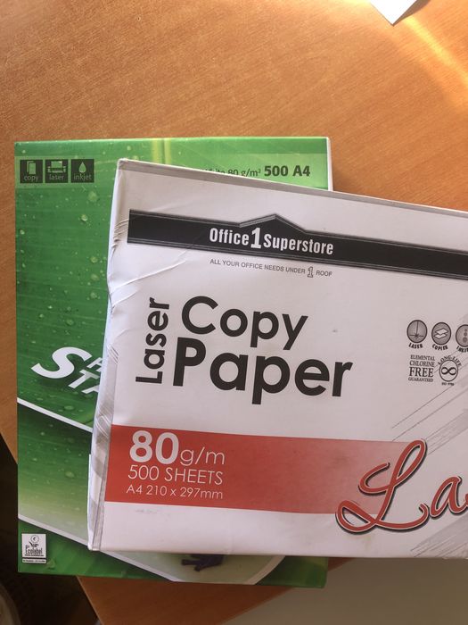 Копирна хартия за принтер, Бяла, А4, 80 гр, 500 листа