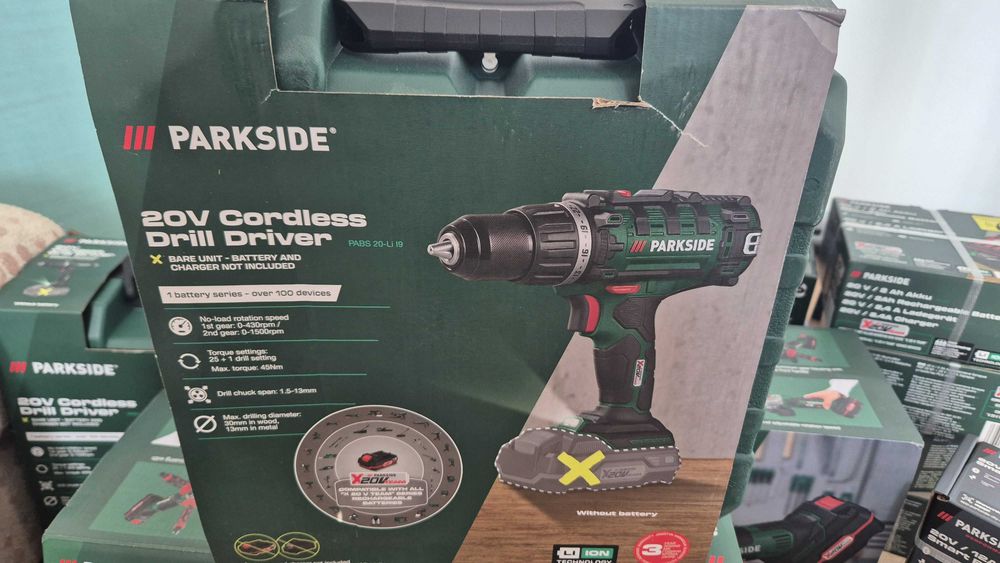 НОВ Parkside Акумулаторен винтоверт 20V