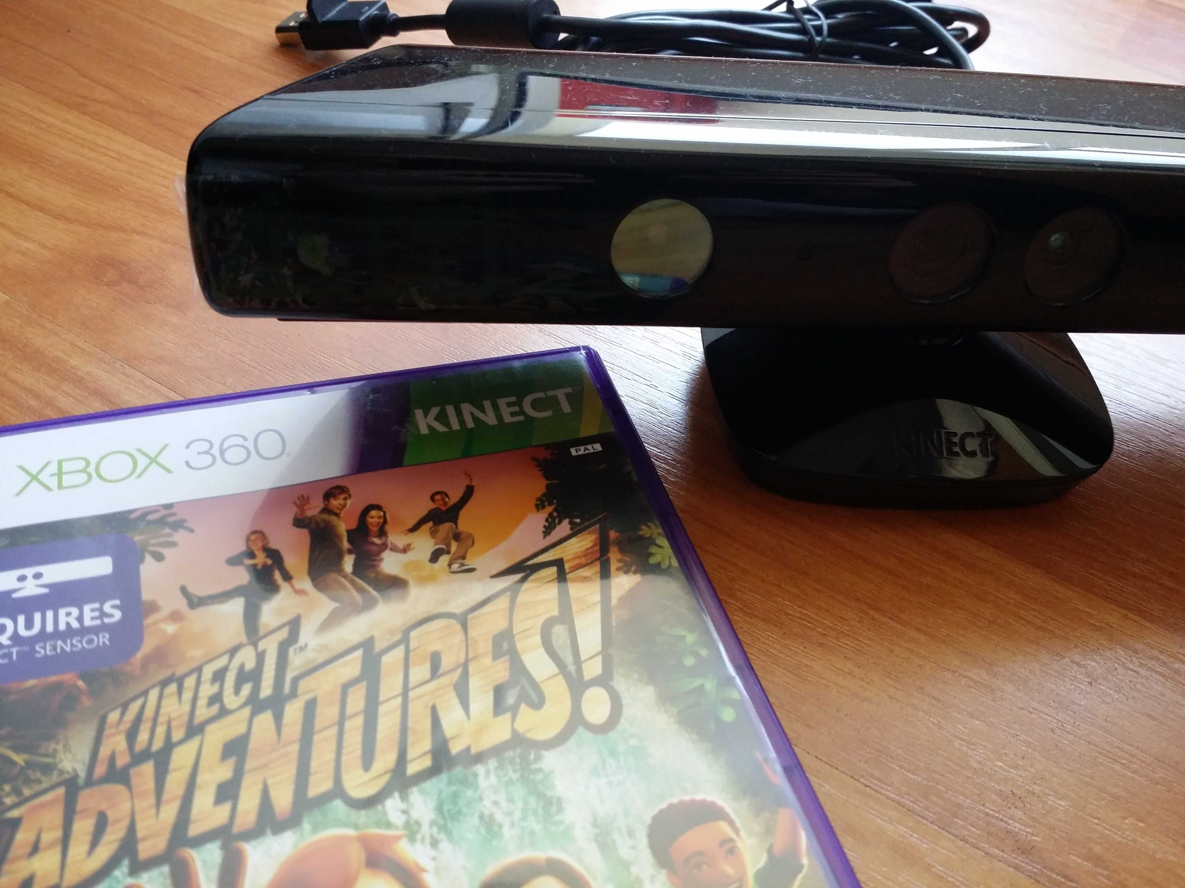Senzor Kinect pentru Xbox 360 + joc Kinect Adventures