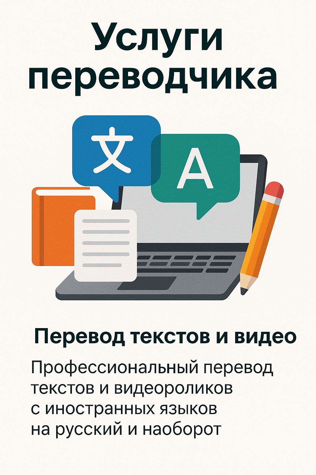 Профессиональный перевод текстов и видео
