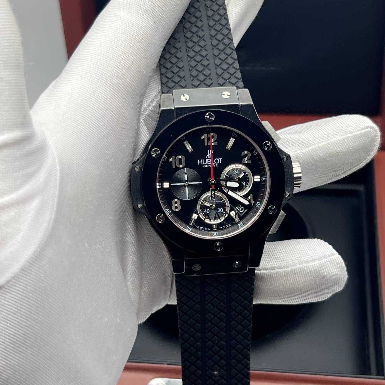 hb big bang 44mm silver-black