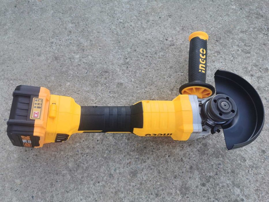 Flex INGCO cu 2 acumulatori de 20V, 4Ah, 115mm, turatie variabila, nou