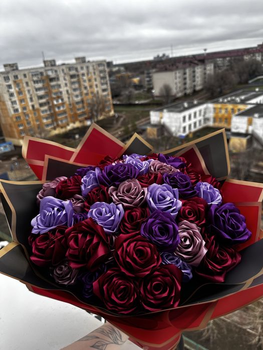 Букет из атласных лент