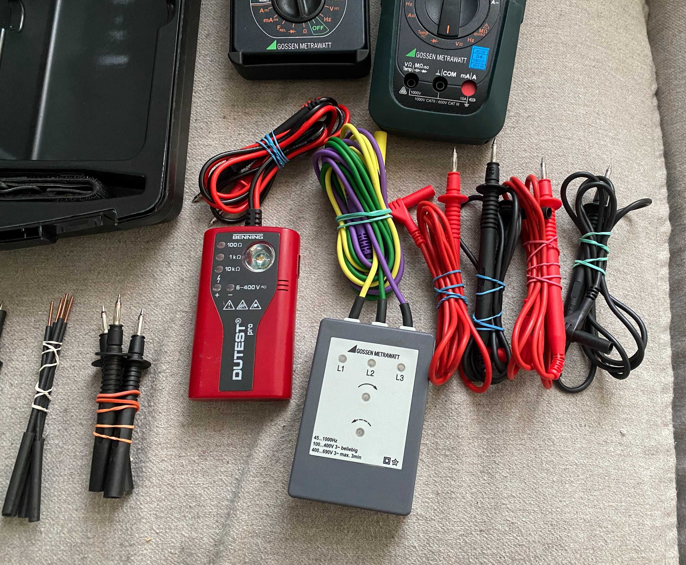 Set electronist Multimetre Gossen Metrawatt TRMS și testere - diplomat