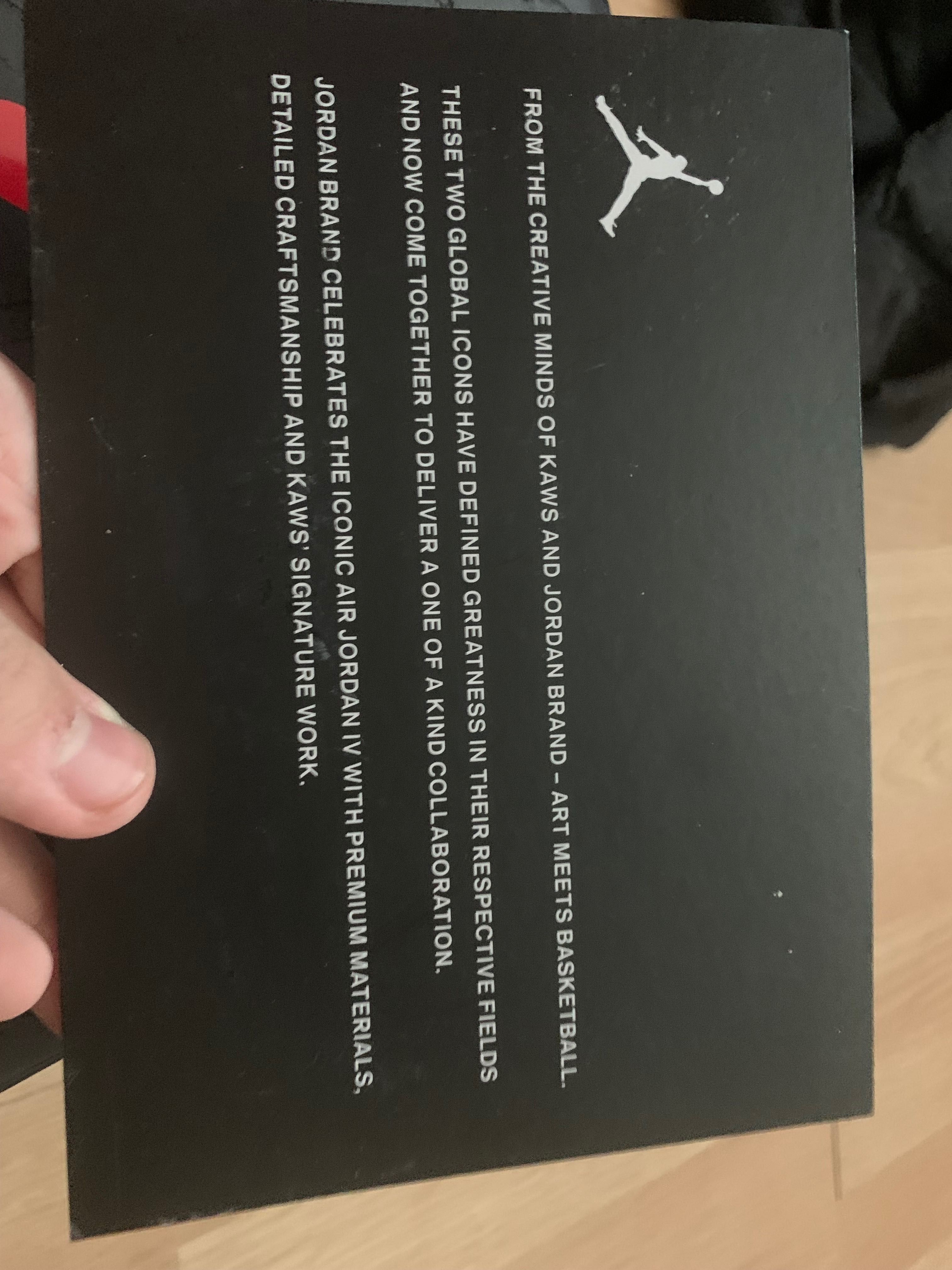 Air Jordan 4 kaws black foarte rari