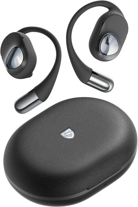 Casti wireless SoundPEATS GoFree 2, open-ear, bluetooth, 9h, Negre