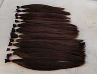 Естествена кестенява коса 115 г / 30 см