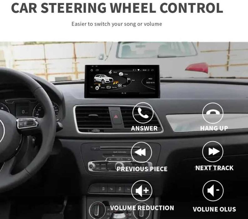 Мултимедия за Audi Q3 Двоен дин Android навигация Ауди Q3 дисплей