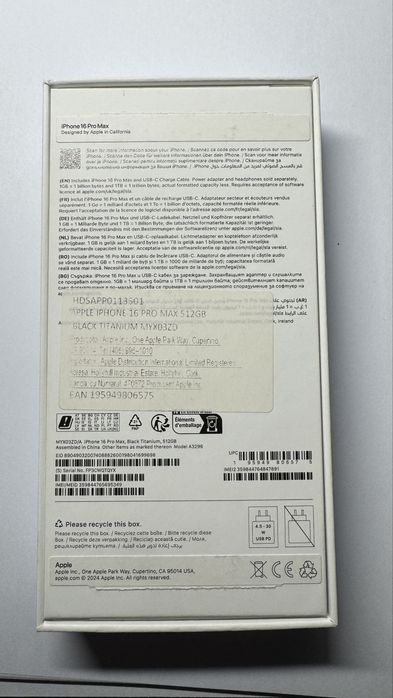 Iphone 16 Pro Max 512GB, 100% Battery life