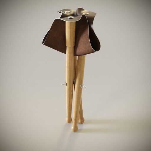 Vand scaune pliabile pentru pescuit din piele naturala