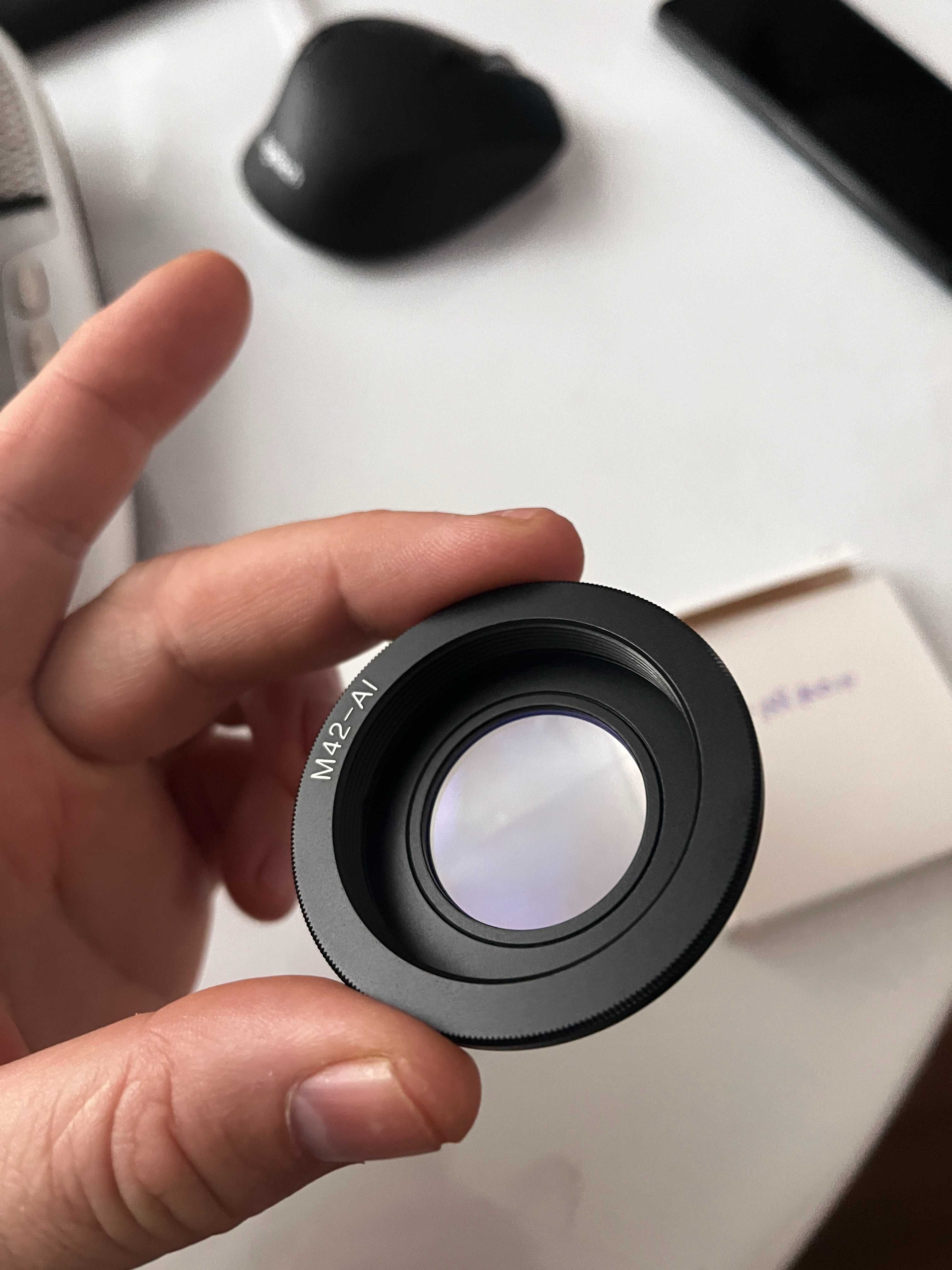 Adaptor M42 - Nikon lentila corectoare confirmare focus  la infinit