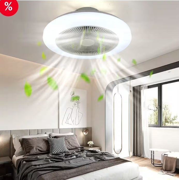 Smart ventilator de tavan inteligent 40W cu iluminare LED bluetooth
