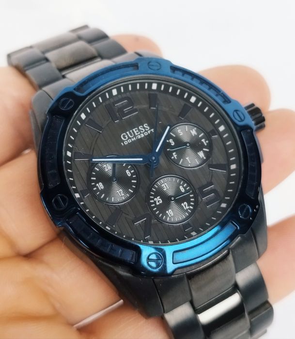 Ceas bărbătesc Guess W0601G1, oțel inoxidabil, cu cuarț, ceramic.