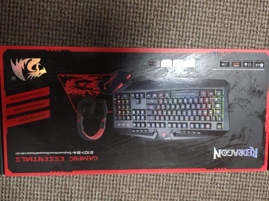 Kit Starter Gaming S101-BA-1 Redragon Mouse/Casti/Tastatura