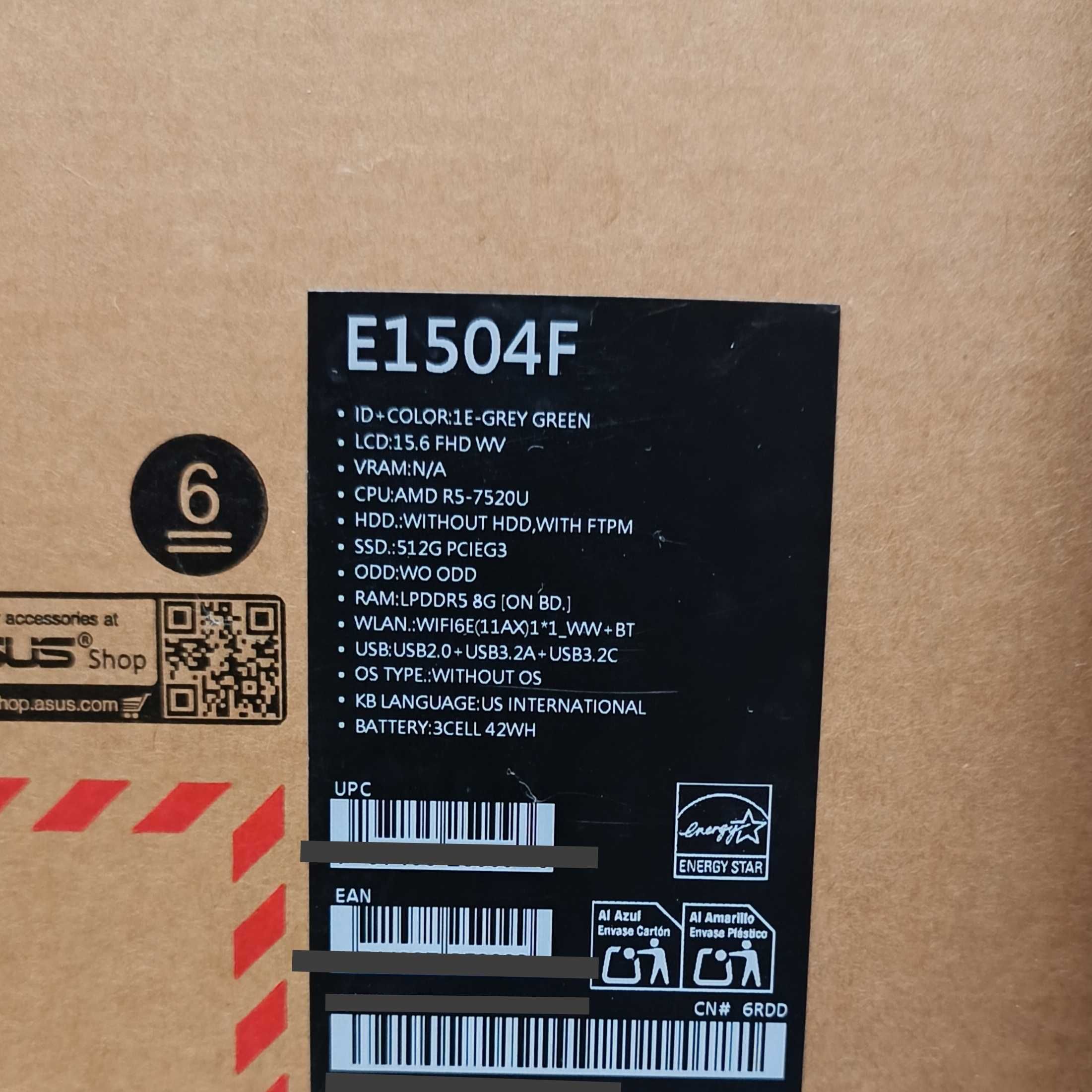 ASUS Vivobook Go E1504FA | 512GB | 8GB LPDDR5 | Ryzen 5 7520U