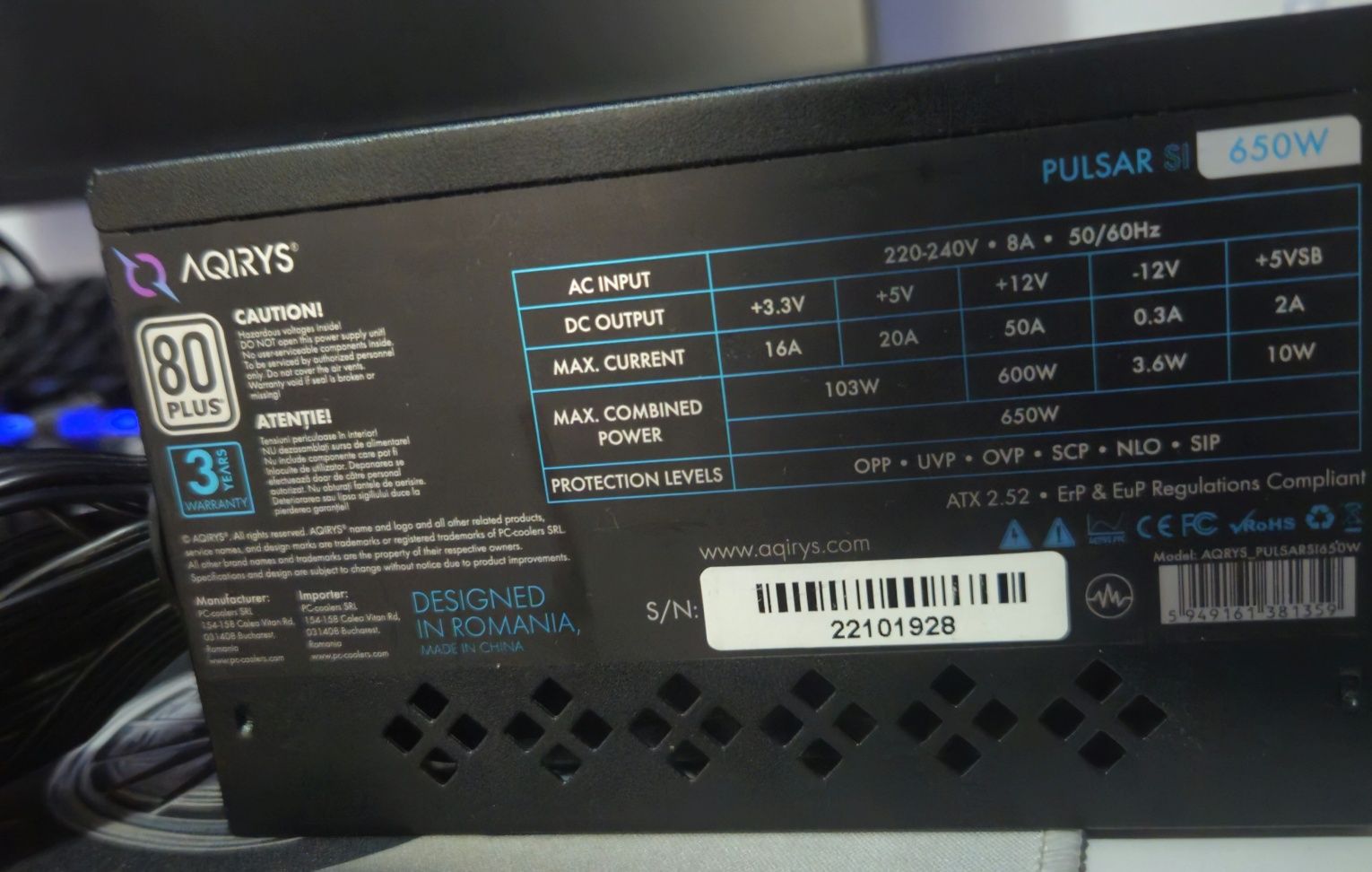 Sursa AQIRYS 650w