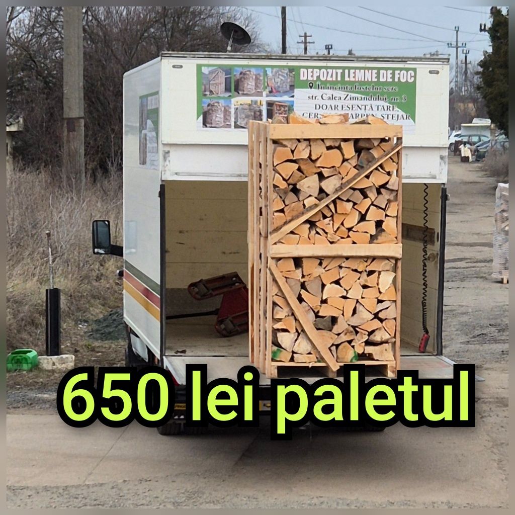 Oferta lemne de foc paletizat gata tăiate crăpate