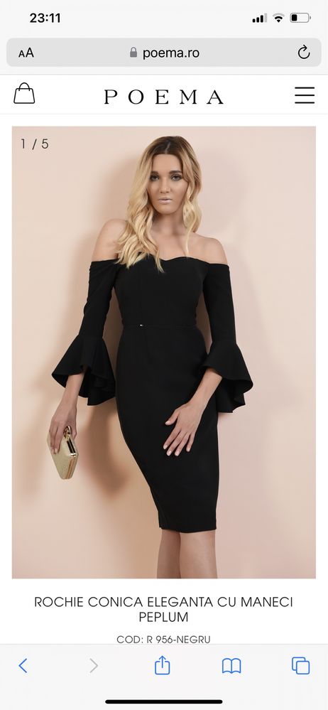 Rochie neagra elegantă